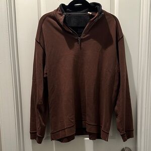 Tommy Bahama Men's Brown Zip-Up Sweater